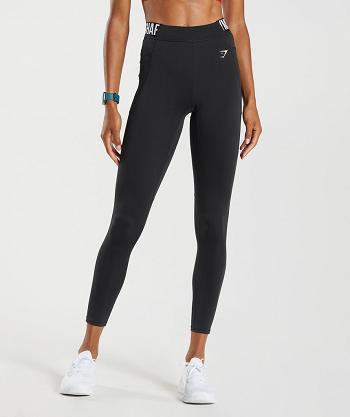 Dámské Legíny Gymshark Tréninková Brandmark Černé | CZ 4080AHK